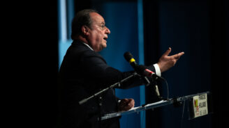 François Hollande en meeting à Isle (87) le 6 juin 2024
