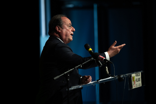 François Hollande en meeting à Isle (87) le 6 juin 2024